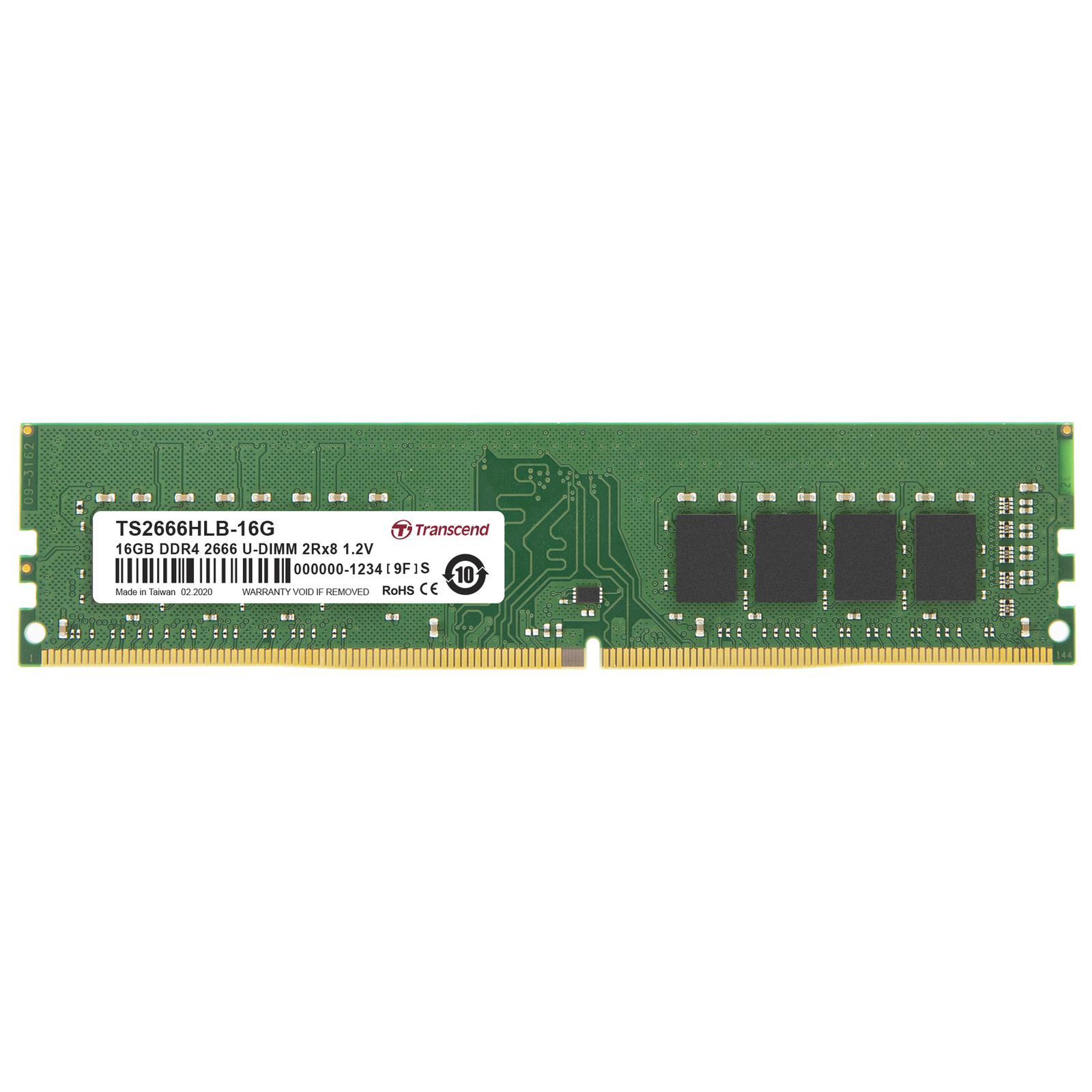 Transcend TS2666HLB-16G 16 GB 2 X 8 GB DDR4 2666 MHz 288-pin DIMM