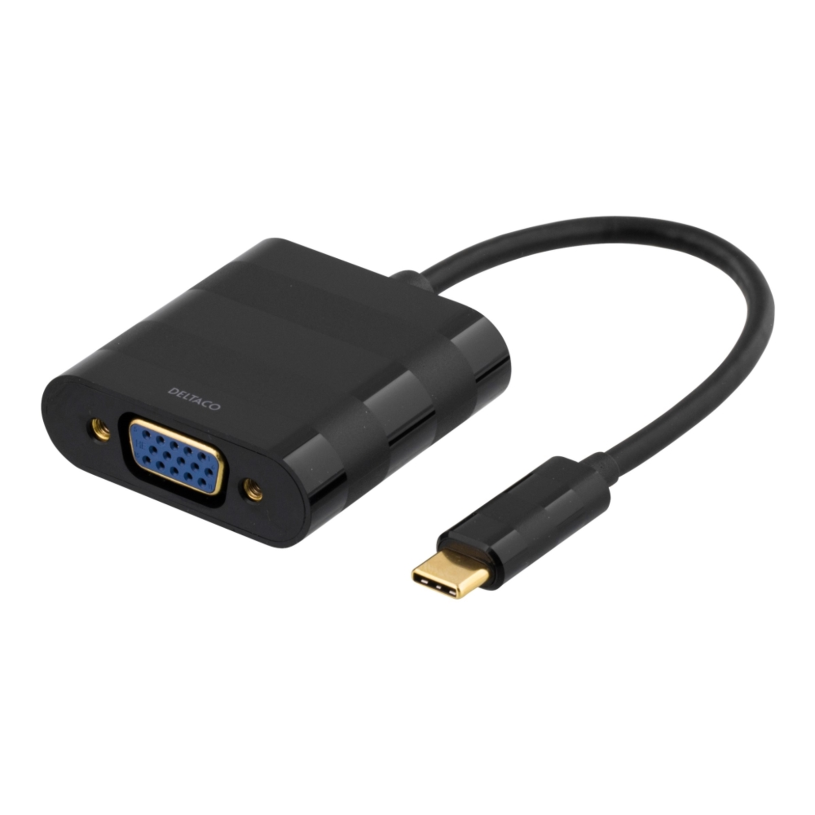 Deltaco USBC-1098 0.1 M USB Type-C VGA (D-Sub) Male Female gold