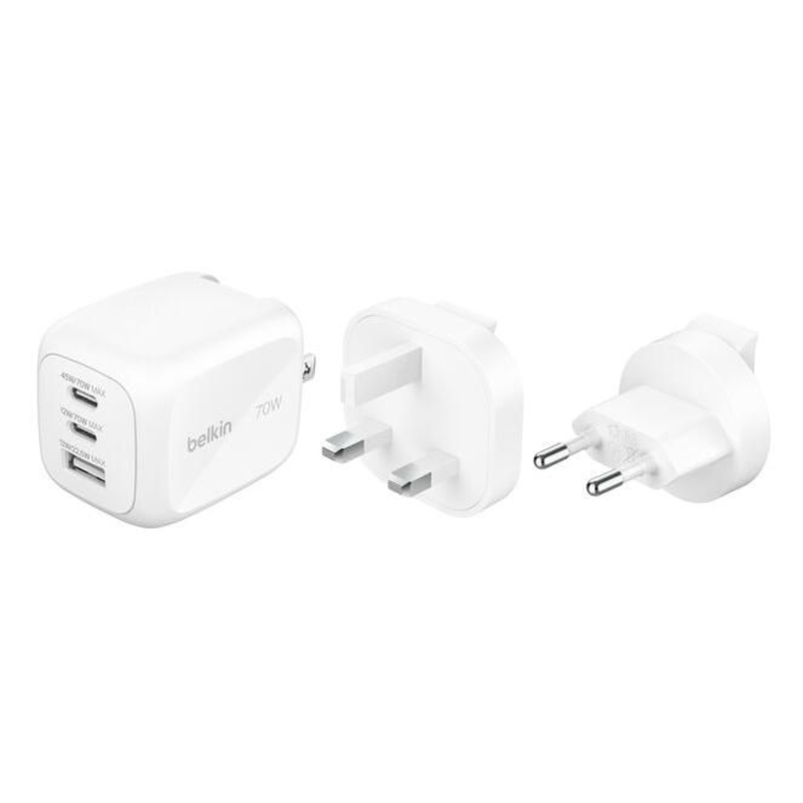 Belkin BOOSTCHARGE 70w 2C1A Wall Charger with Interchangeable Plug Tips UK