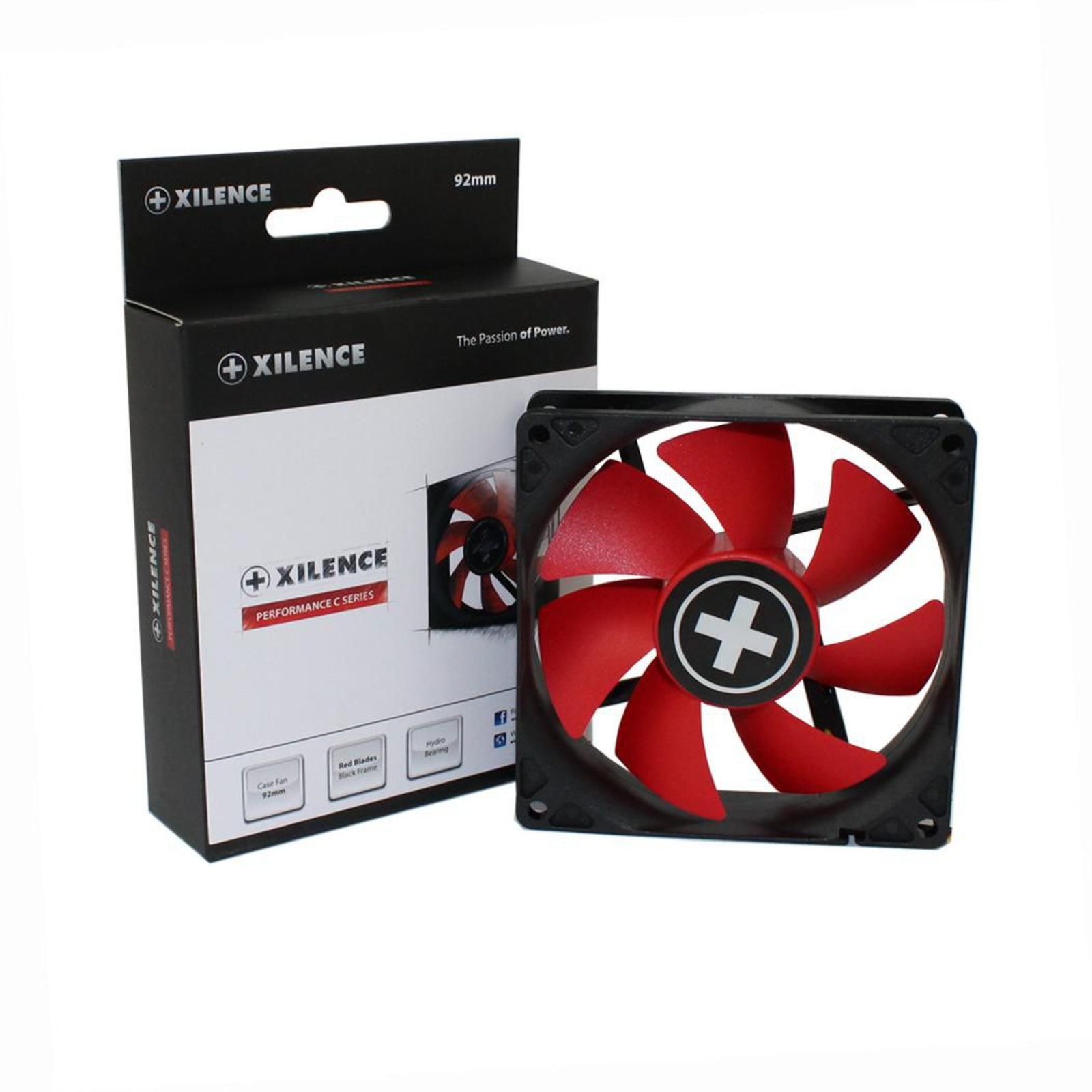 Xilence XPF92.R PC Case Fan Black Red (W X H X D) 92 X 25 X 92 Mm