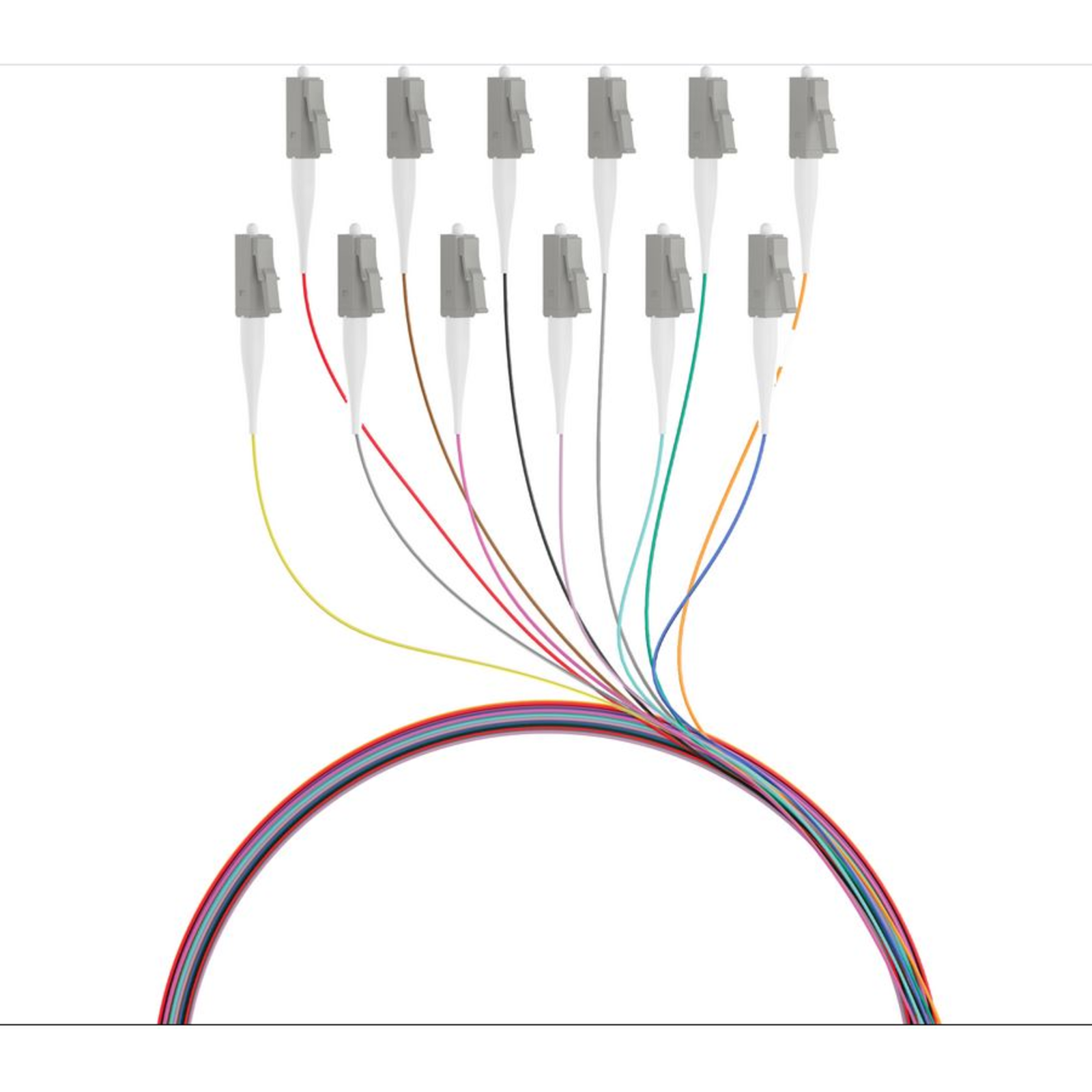 EFB Elektronik O3484.2 Fibre Pigtail LC 12 Pigtails 50/125 OM2 2 M