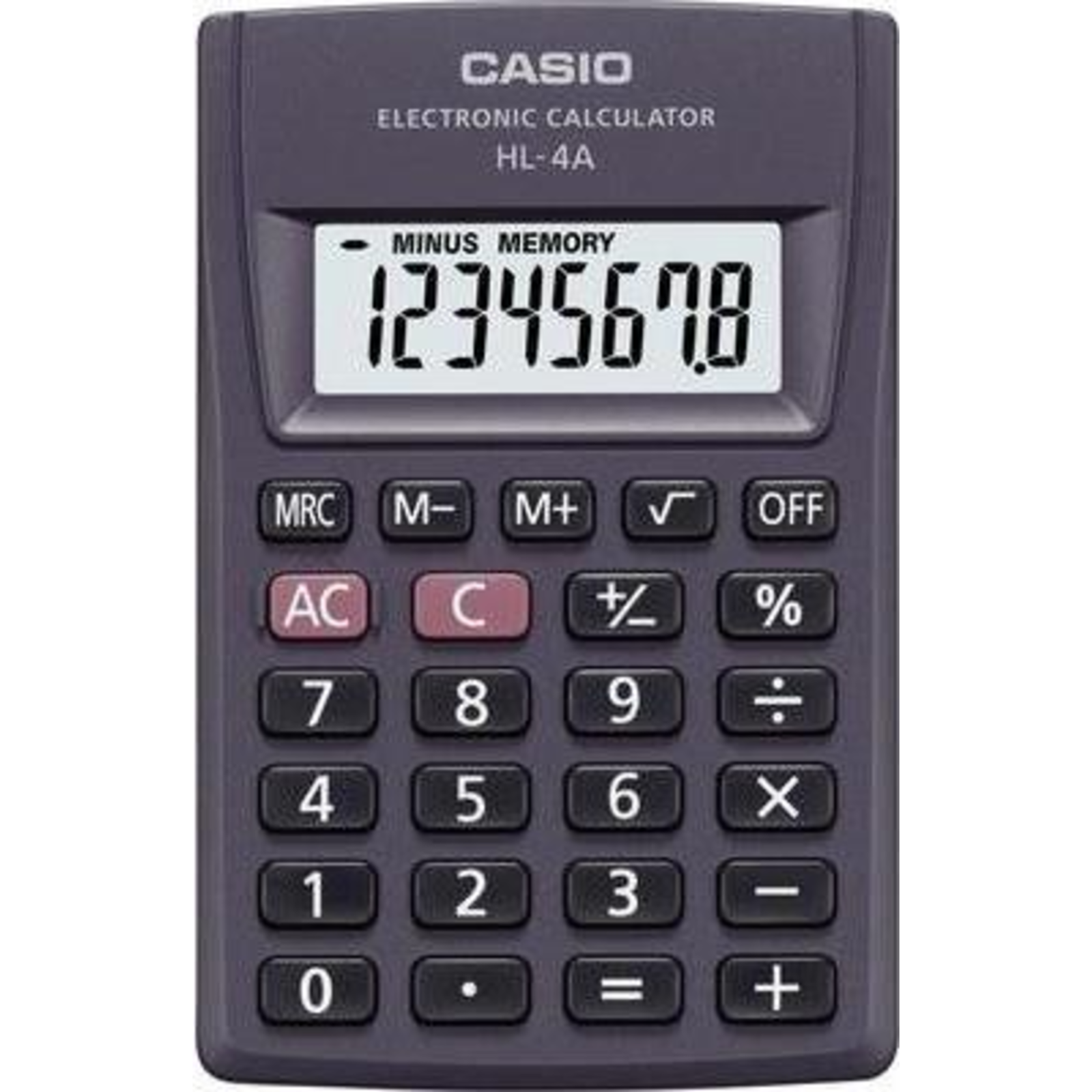 Casio HL-4A Calculator Anthracite Display (digits) 8 Battery-powered (W X H X D) 56 X 9 X 87 Mm
