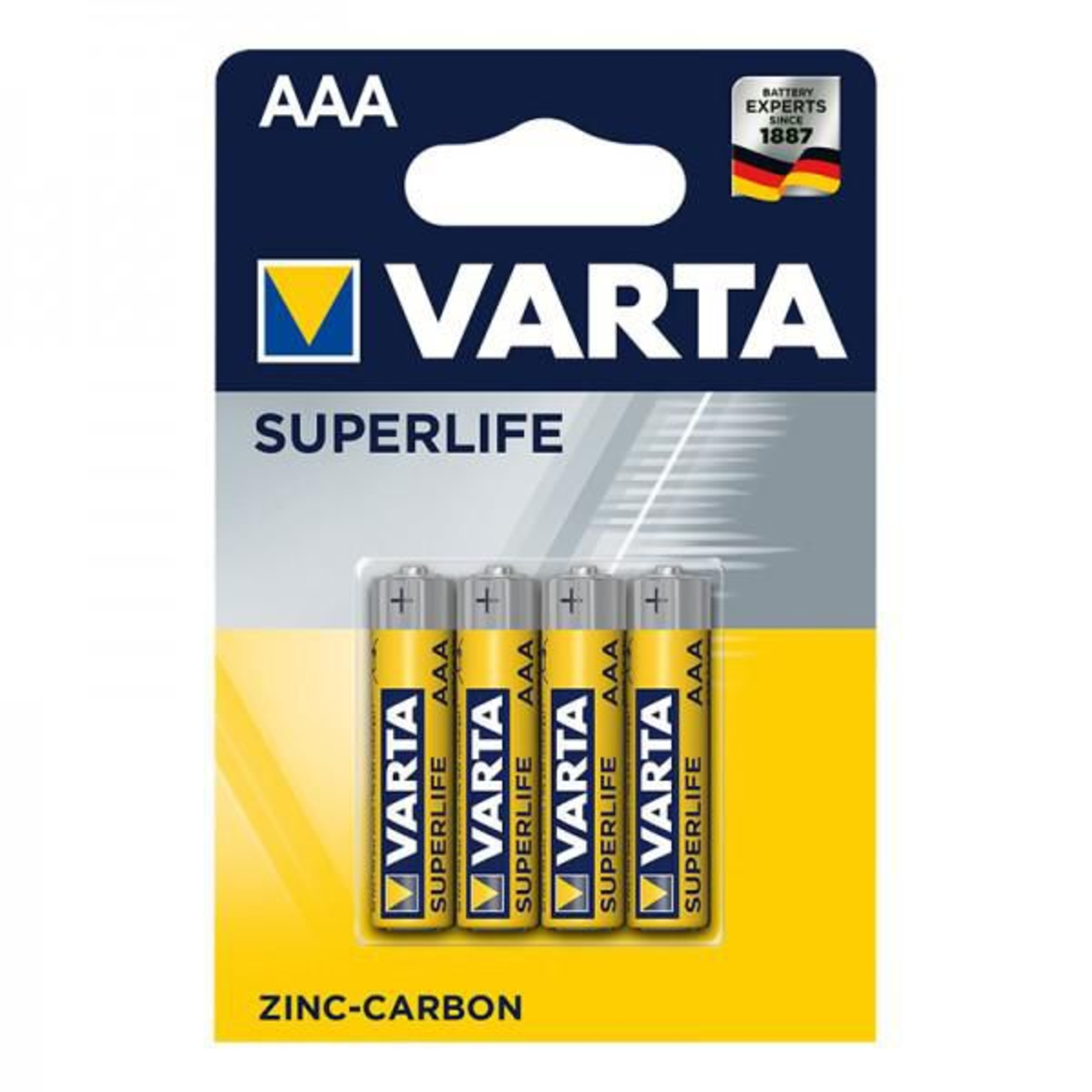 Varta Superlife Battery 4 X AAA Carbon