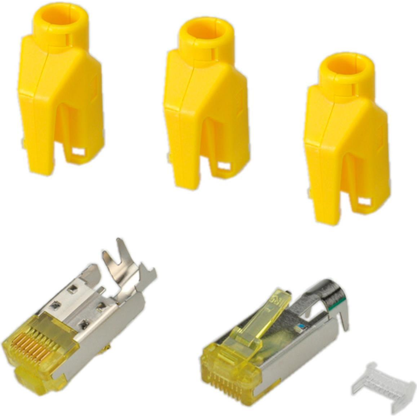 EFB Elektronik RJ45 Connector STP TM31 Yellow 50 Pieces 3 Elements Cat.6A