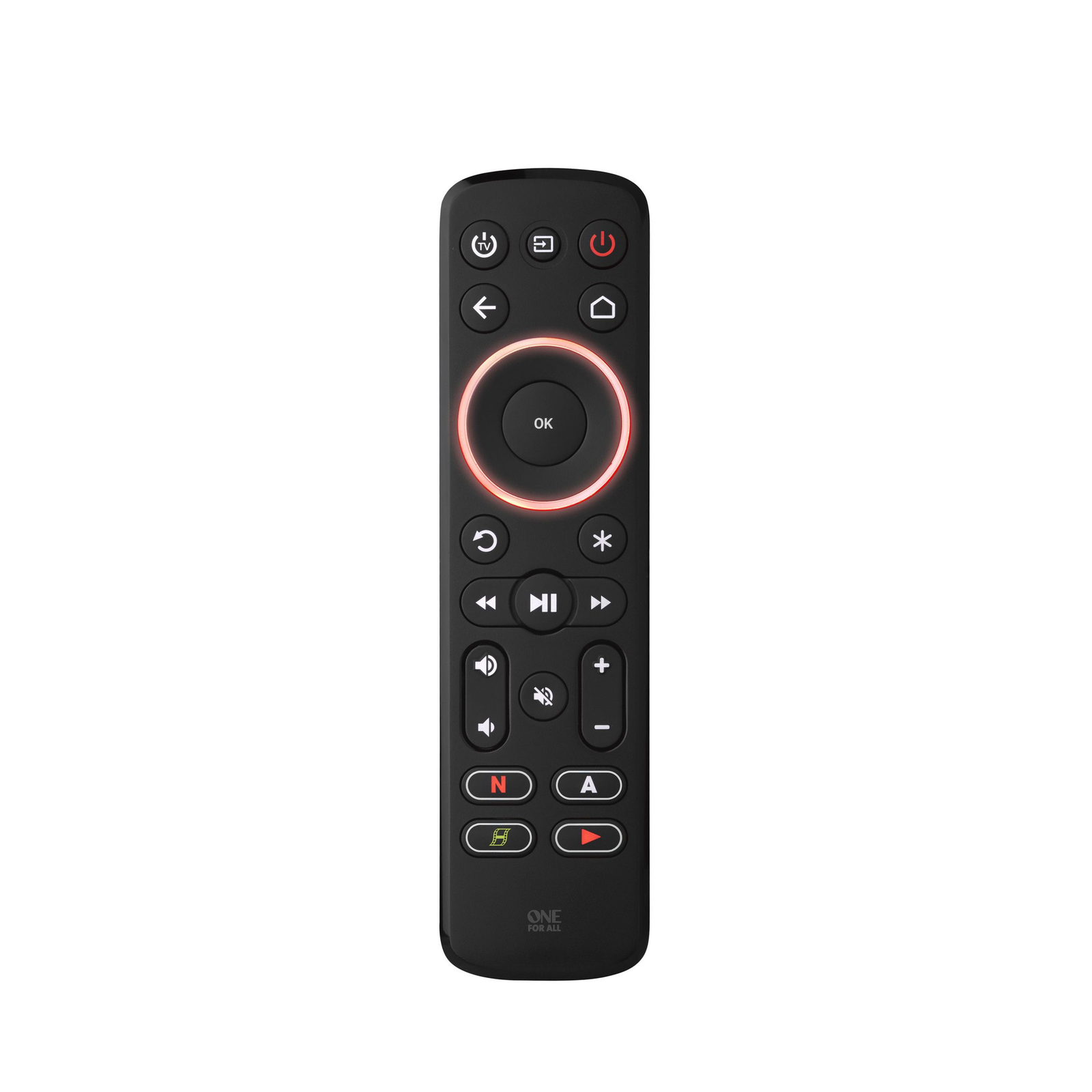 One for All Streamer Remote Control Black
