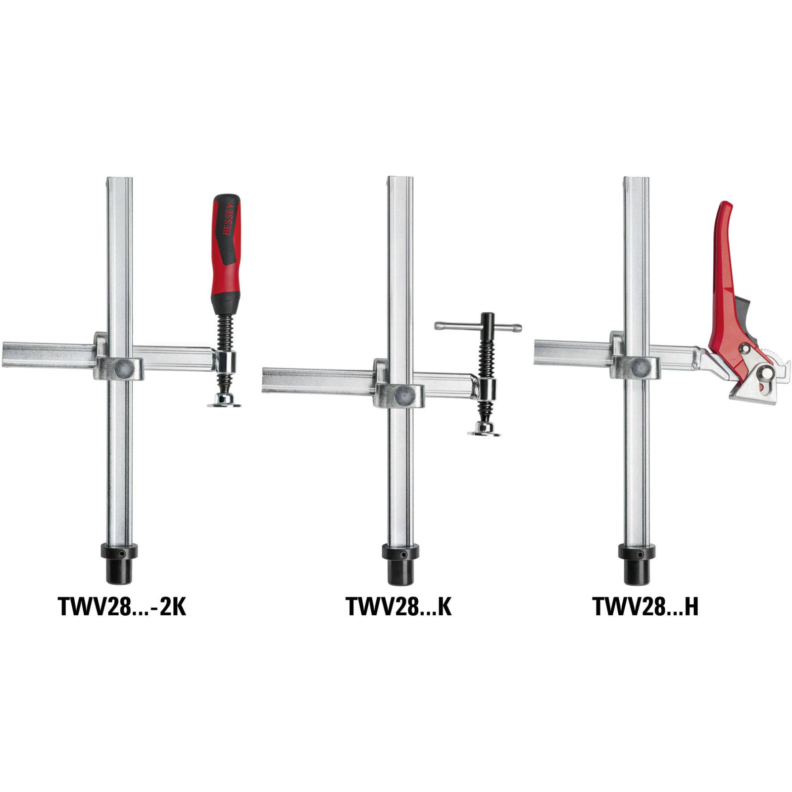 Bessey Clamping Element TWV16-20-15H Silver Red Infinitely Adjustable Projection
