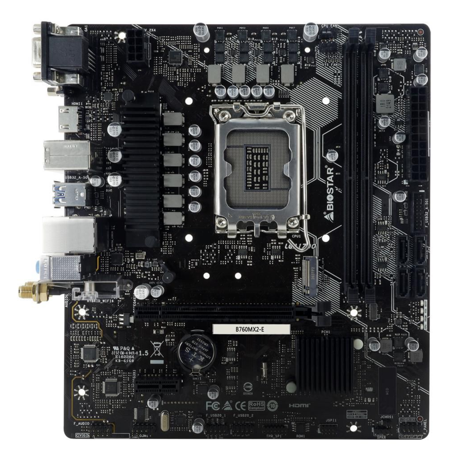 BIOSTAR B760MX2-E B760,S1700,mATX,DDR5