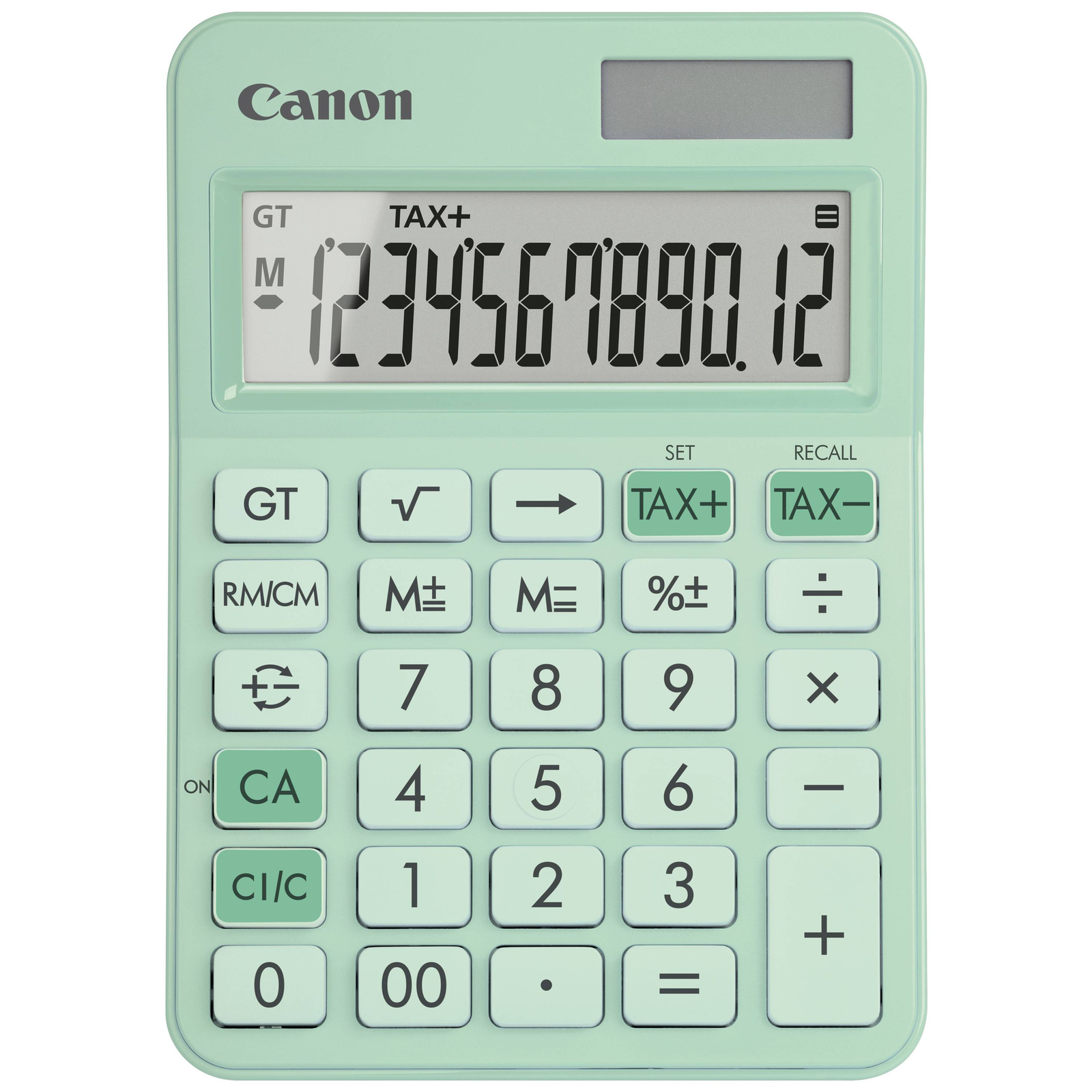 Canon LS-125KB-GR Calculator Green Display Digits 12 Battery-powered Solar-powered W X H D 106 25 14