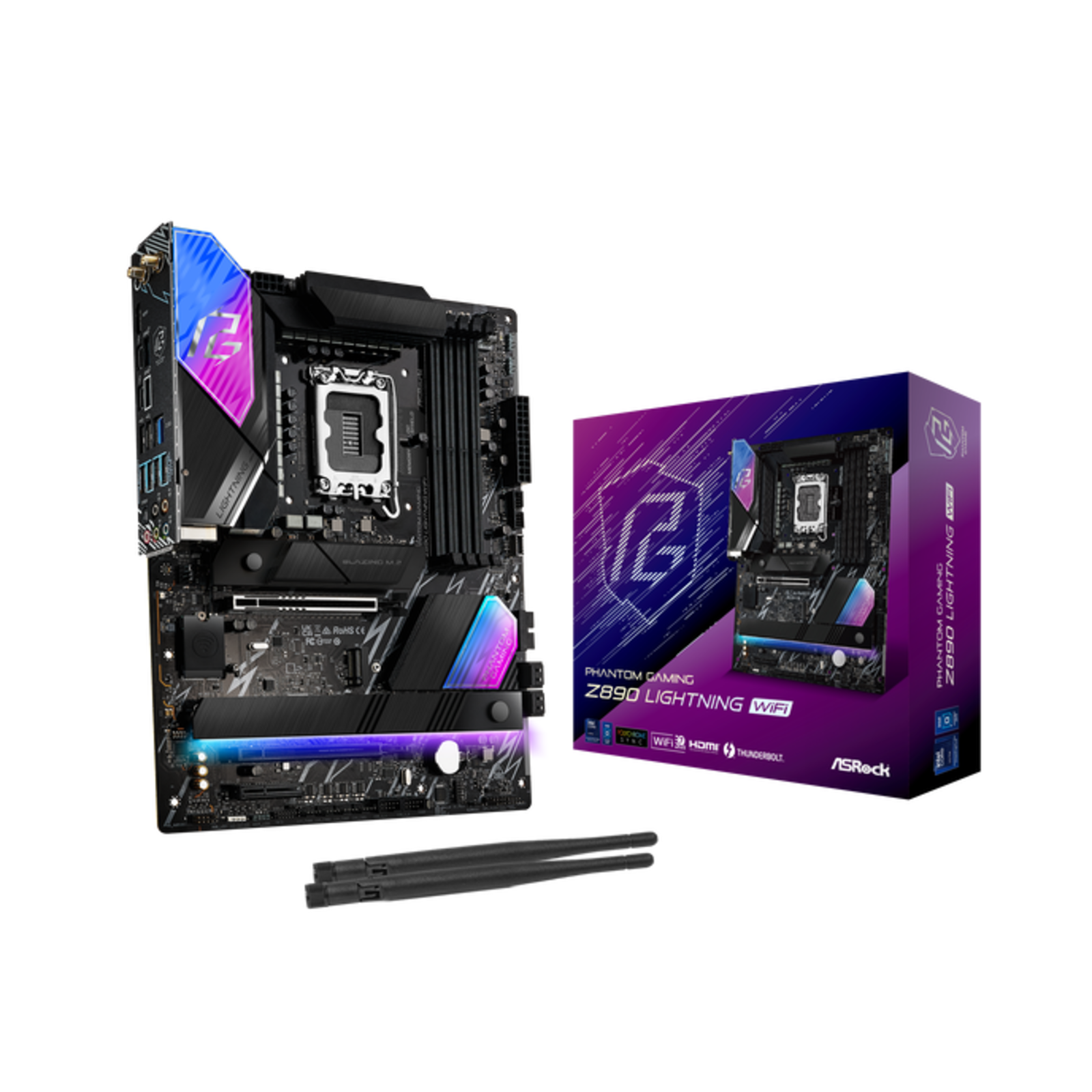 ASRock Z890 PG Lightning WIFI Motherboard ATX LGA-1851 Intel Z890