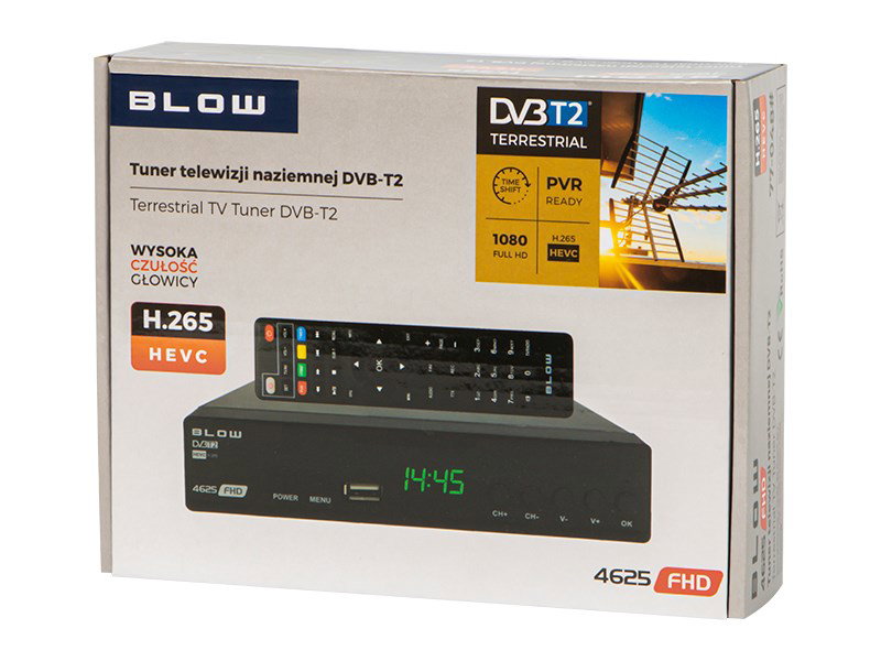 DVB-T2 decoder BLOW 4625FHD H.265 H.265 V2 tuner