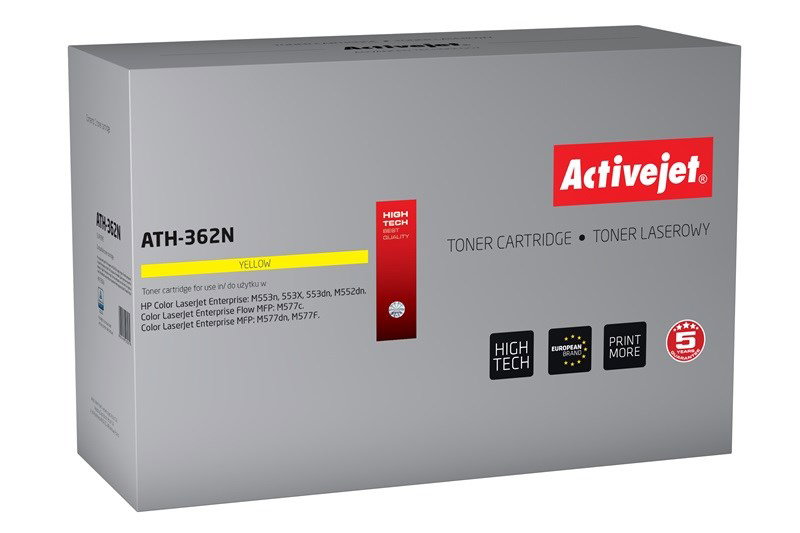 Activejet ATH-362N Toner (replacement for HP 508A HP508A CF362A; Supreme; 5000 pages; yellow)