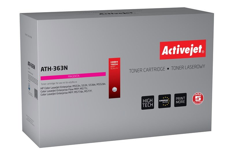 Activejet ATH-363N Toner (replacement for HP 508A HP508A CF363A; Supreme; 5000 pages; Magenta)