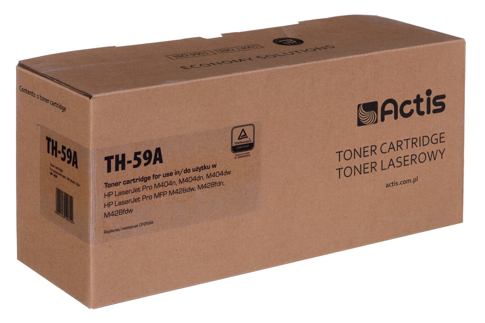 Actis TH-59A Toner (replacement for HP CF259A; Supreme; 3000 pages; black) with a toner level monitoring chip. We recommend disabling printer software updates.