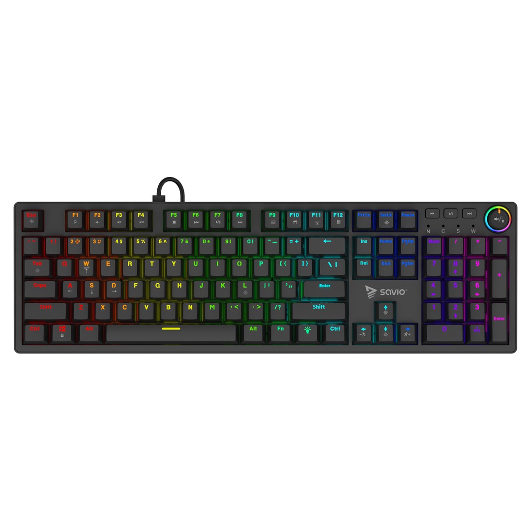 SAVIO STYX Mechanical Keyboard Outemu Brown, Hot Swap, RGB