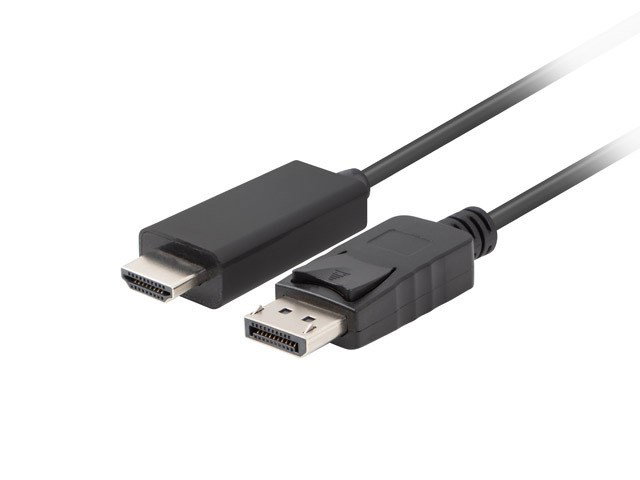 Lanberg CA-DPHD-11CC-0010-BK cable gender changer DisplayPort HDMI Black