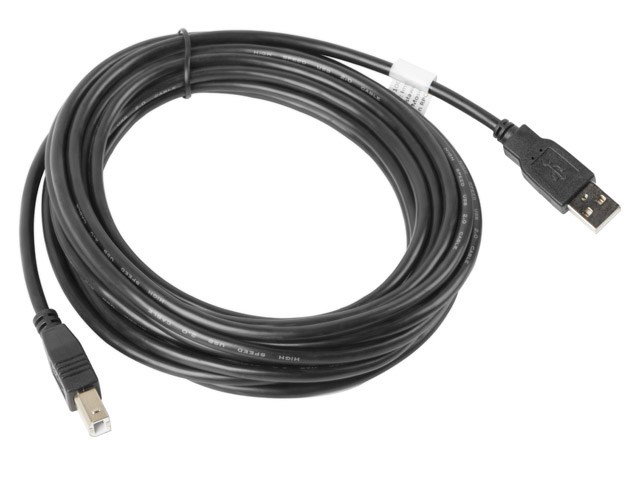 Lanberg CA-USBA-10CC-0050-BK USB cable USB 2.0 5 m USB B Black