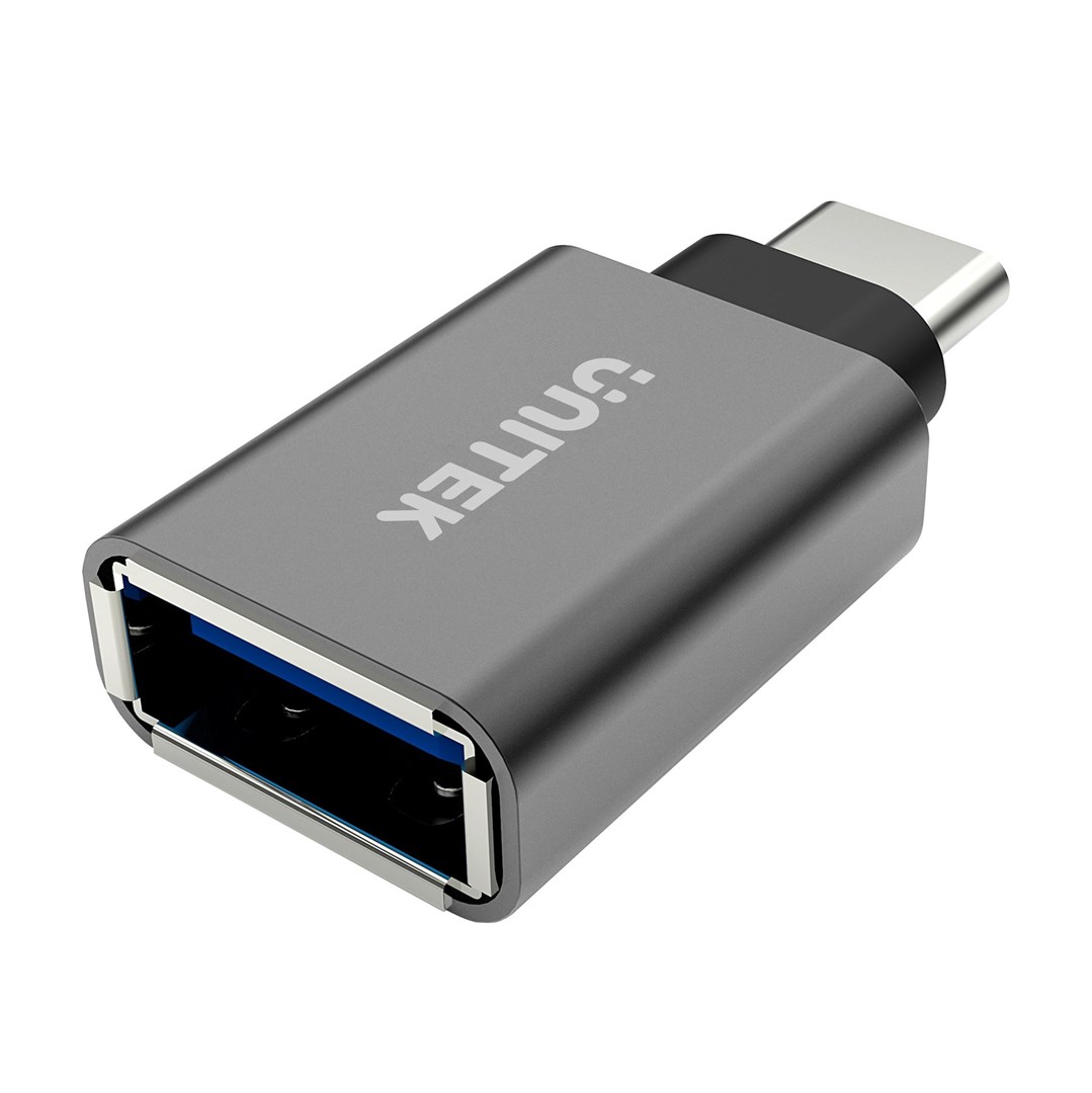 UNITEK Y-A025CGY cable interface/gender adapter USB Type-C USB Type-A Metallic