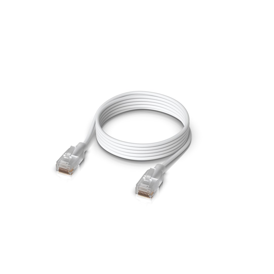 Ubiquiti UACC-Cable-Patch-EL-1M-W networking cable Translucent, White Cat6