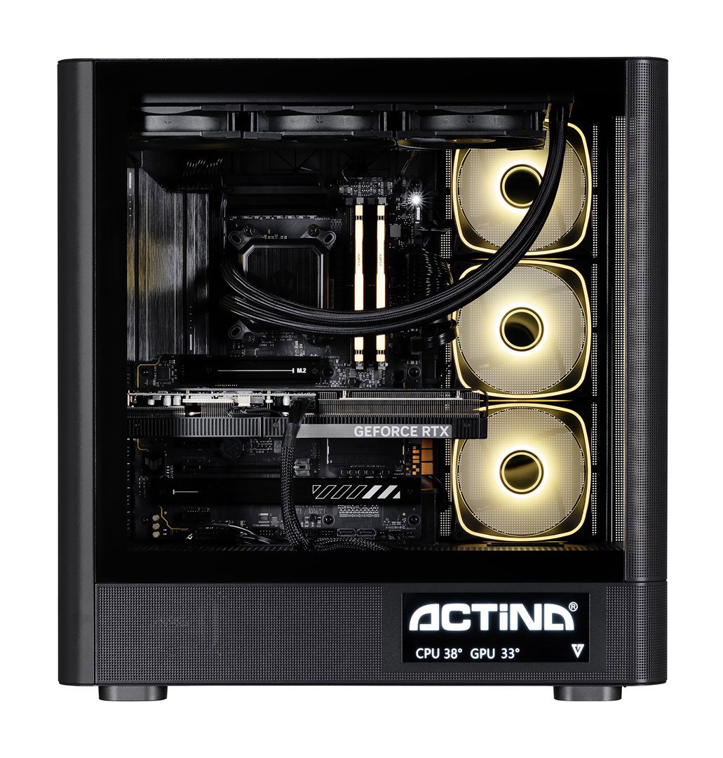 Actina 5901443441908 PC Intel Core Ultra 7 270K Plus 32 GB DDR5-SDRAM 1 TB SSD NVIDIA GeForce RTX 5080 Midi Tower Black