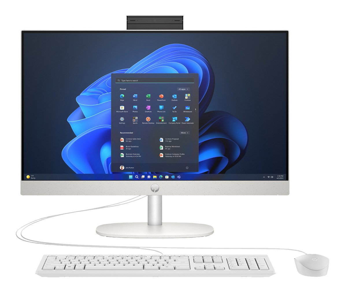 HP ProOne 245 G10 Desktop PC AMD Ryzen 7 7730U 60,5 cm (23.8) 1920 x 1080 px 16 GB DDR4-SDRAM 512 GB SSD Windows 11 Pro Wi-Fi 6 (802.11ax)