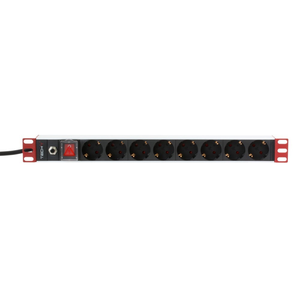 Techly Rack 19 Power Strip 8 Outlets Schuko Plug