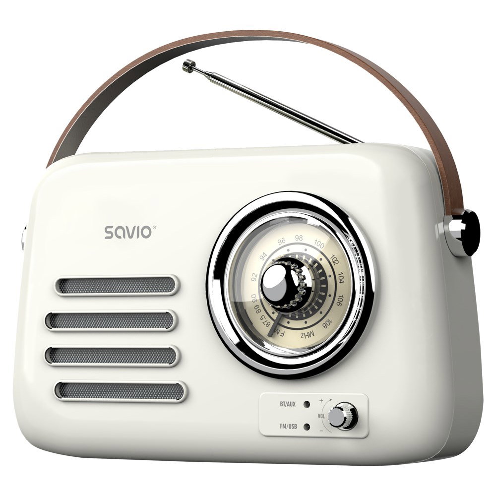 SAVIO RS-02 Portable Radio, white