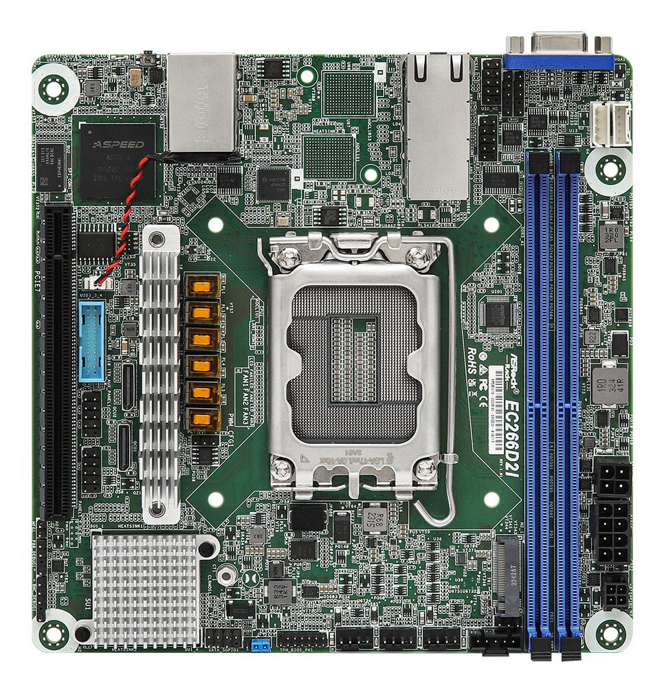 Asrock EC266D2I motherboard Intel C266 LGA 1700 mini ITX