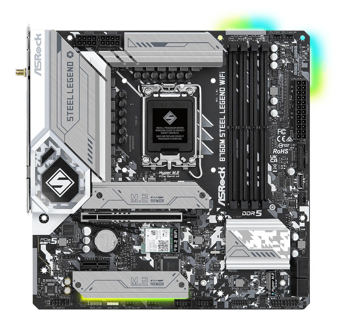 Asrock B760M Steel Legend WiFi Intel B760 LGA 1700 micro ATX
