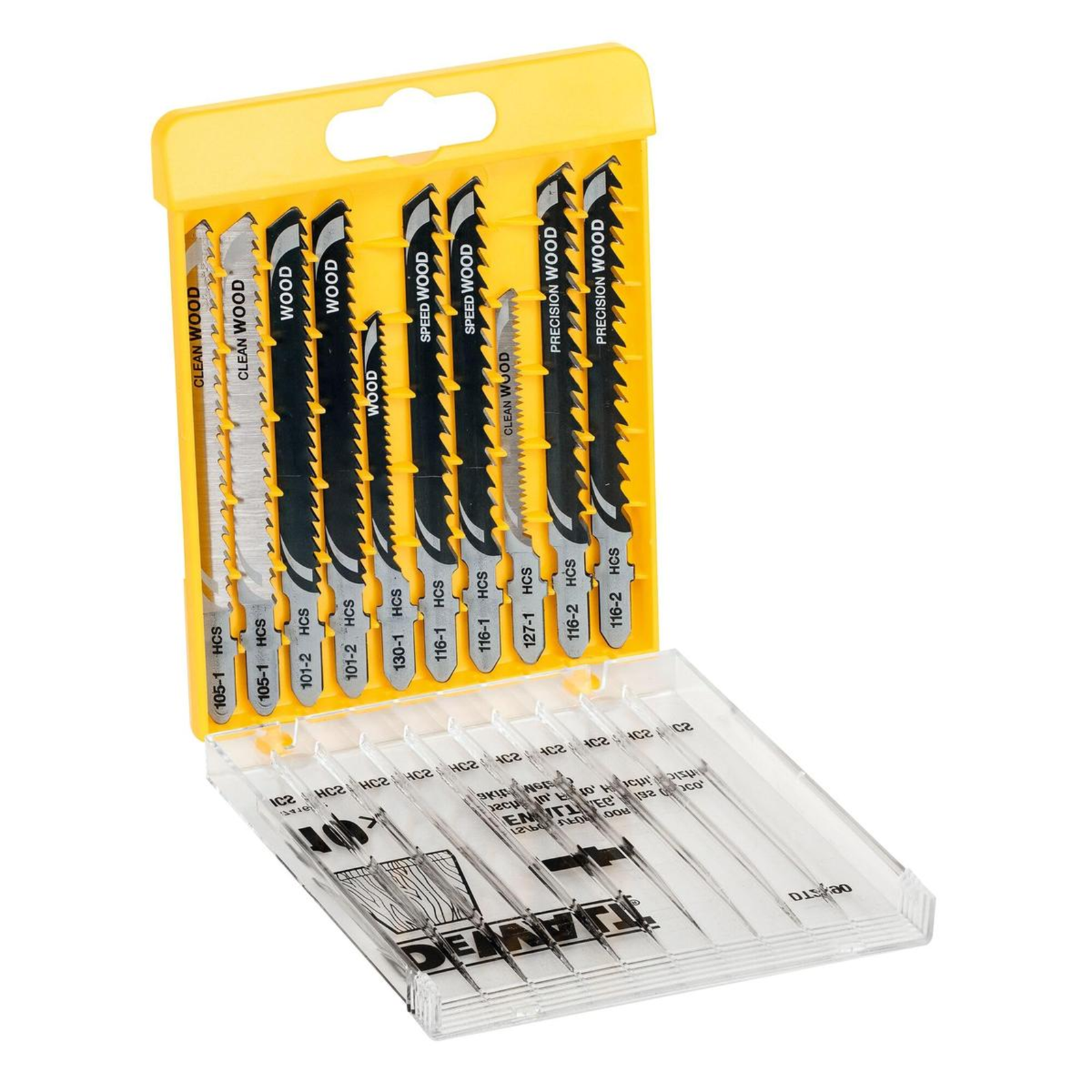 DEWALT DT2290-QZ Jigsaw Blade Metal Wood High Speed Steel (HSS) Black Grey 10 Pieces