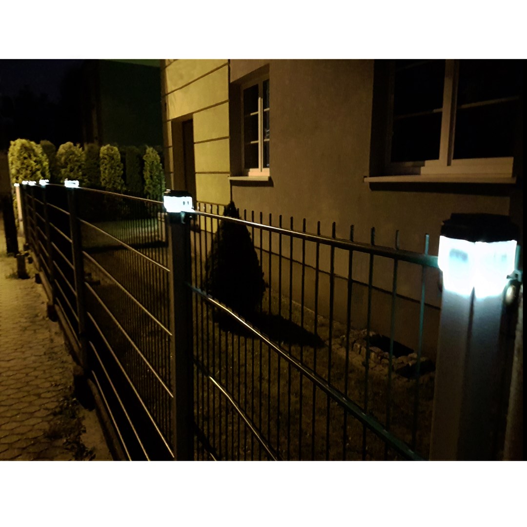 Garden pole solar light 61x41x45 mm Greenblue GB125 6/7 Solar LED Garden Lamp for fence post