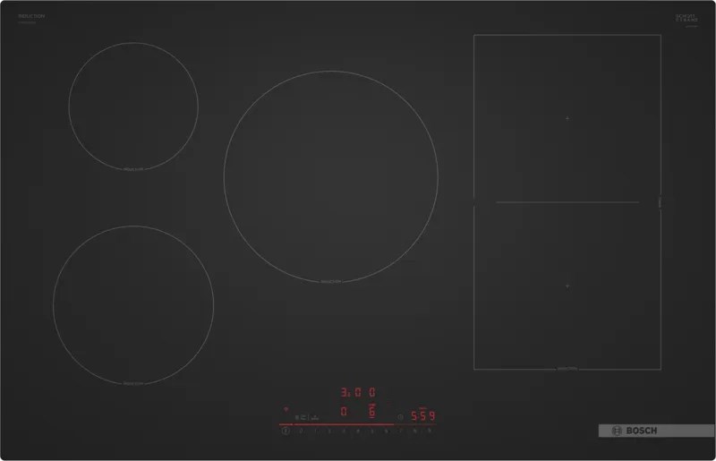 Bosch Serie 6 PVW81CHB1E hob Black Built-in 80 cm Zone induction hob 5 zone(s)