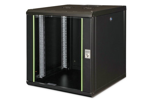 WALL MOUNTING CABINET 600X600MM - 12U UNIQUE 643X600X600 MM BLACK