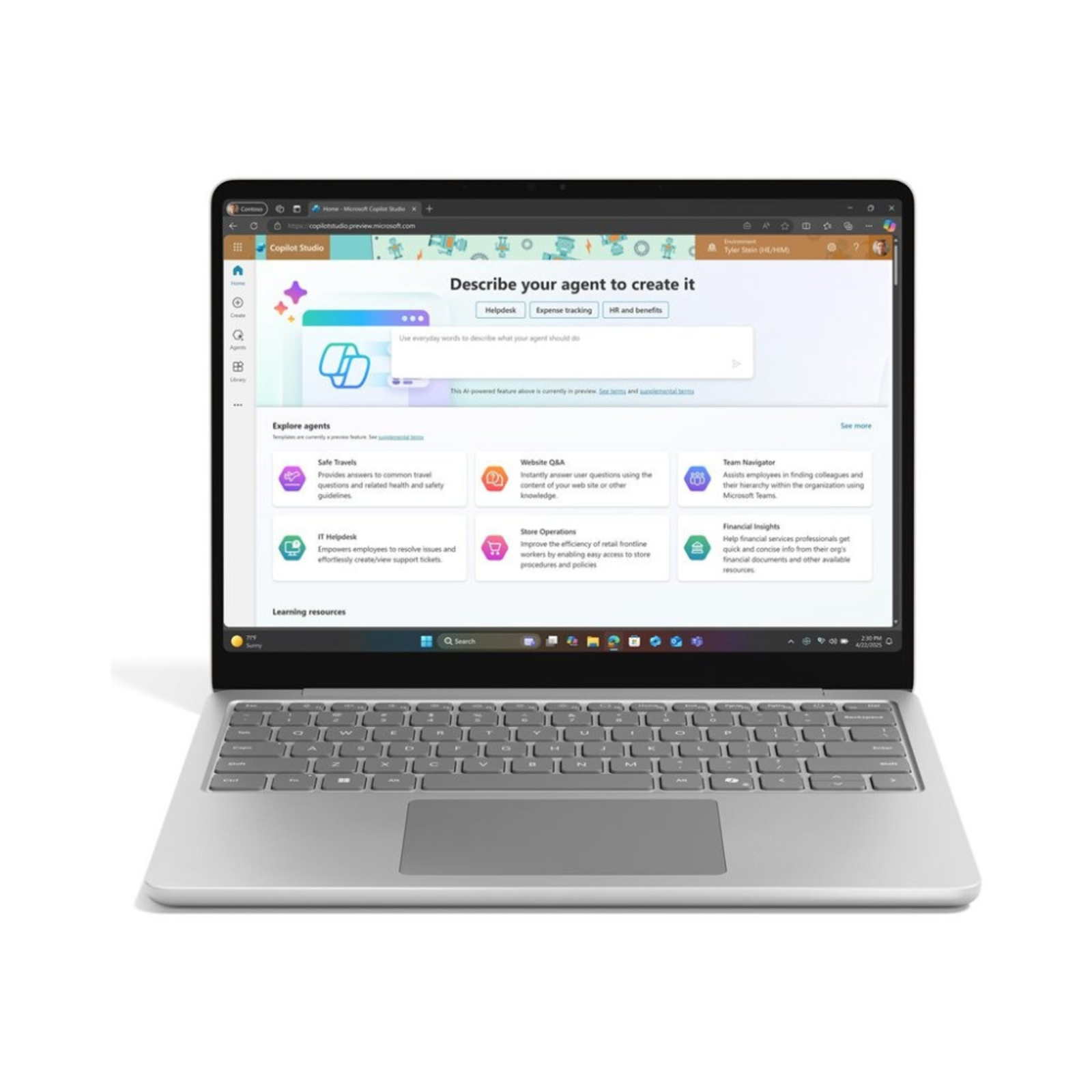 Microsoft Surface Laptop Copilot PC Business 13-inch Snapdragon X Plus X1P-42-100 3.2 GHz Win11 Pro