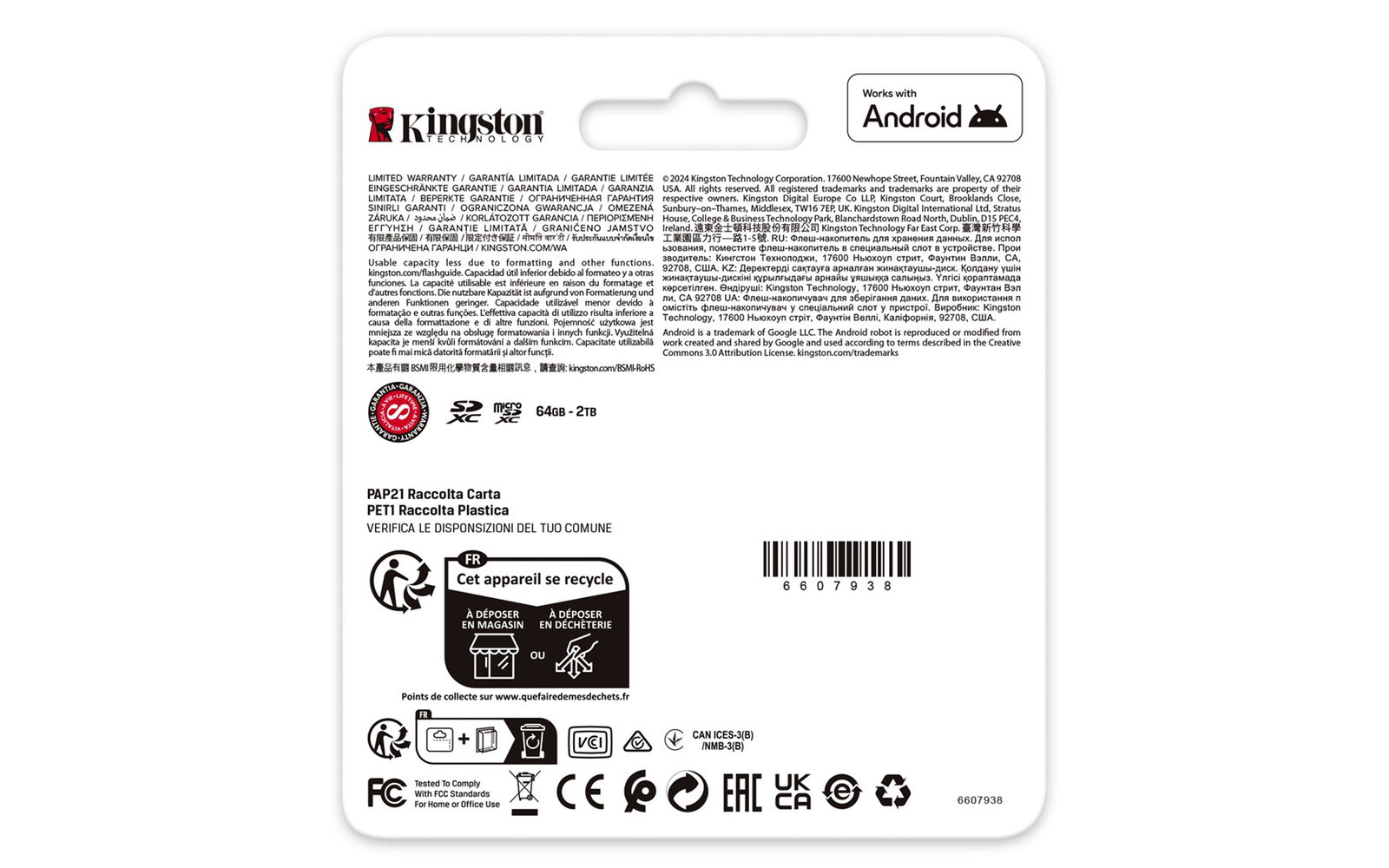 Kingston Technology 128GB microSDXC Canvas Go Plus Gen4 200MB/s A2 U3 V30 Card + Adapter