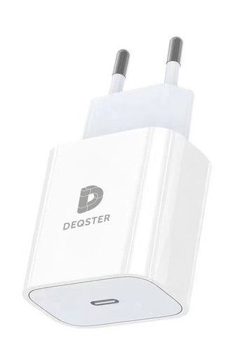 DEQSTER 20W CHARGER LADEGERAET - USB-C GS-GEPRUEFT EU-STECKER WEI