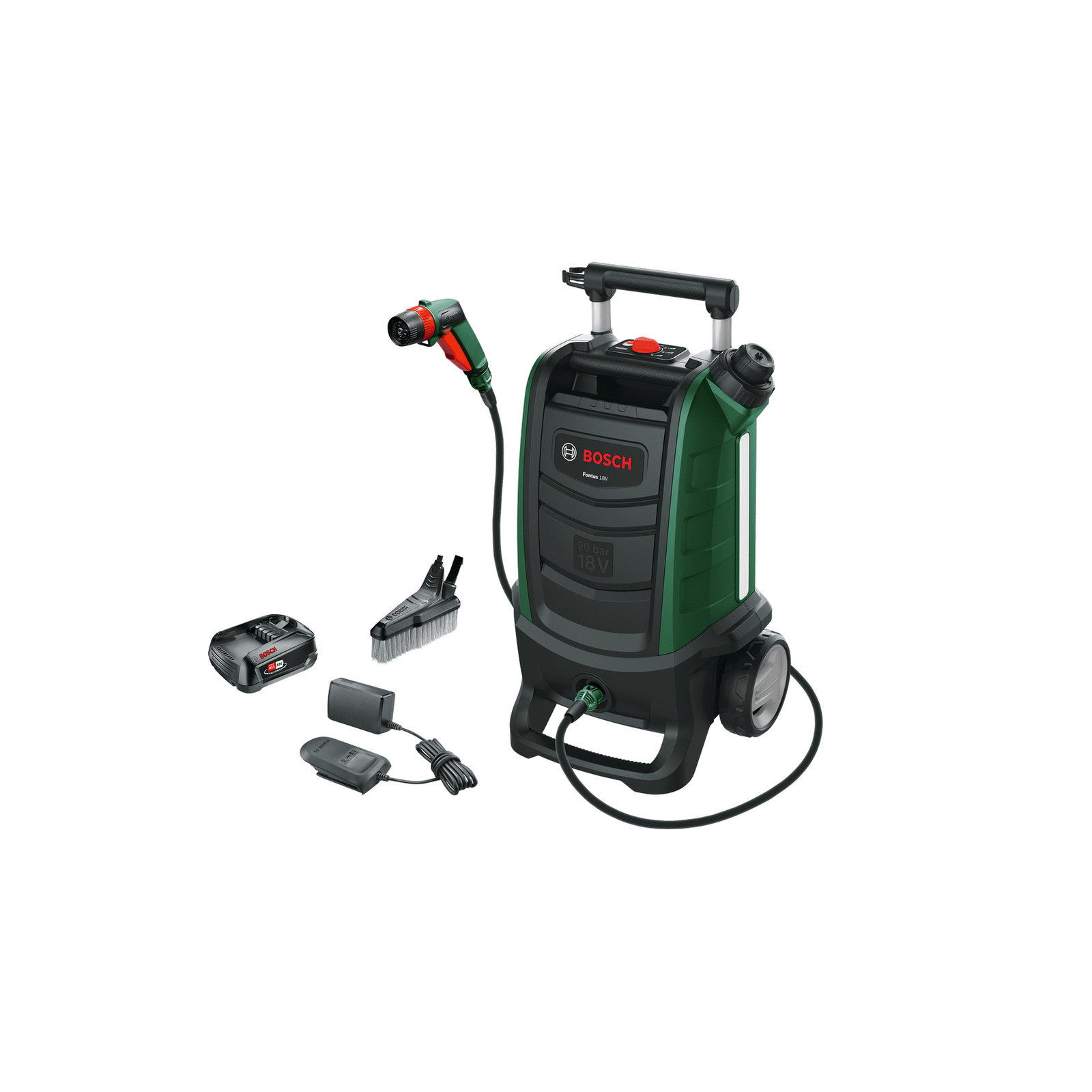 Bosch Fontus 18V pressure washer Upright Battery