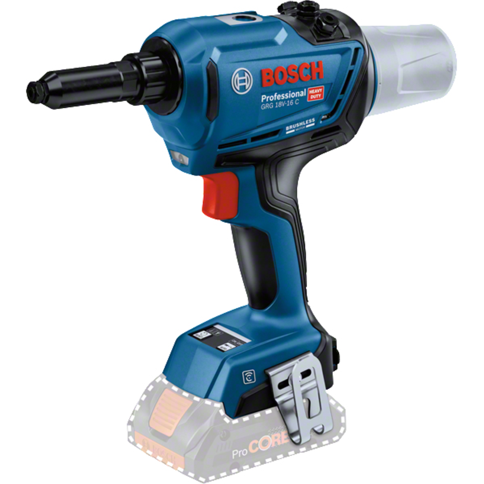 Bosch GRG 18V-16 C Solo L-BOXX Cordless Rivet Gun