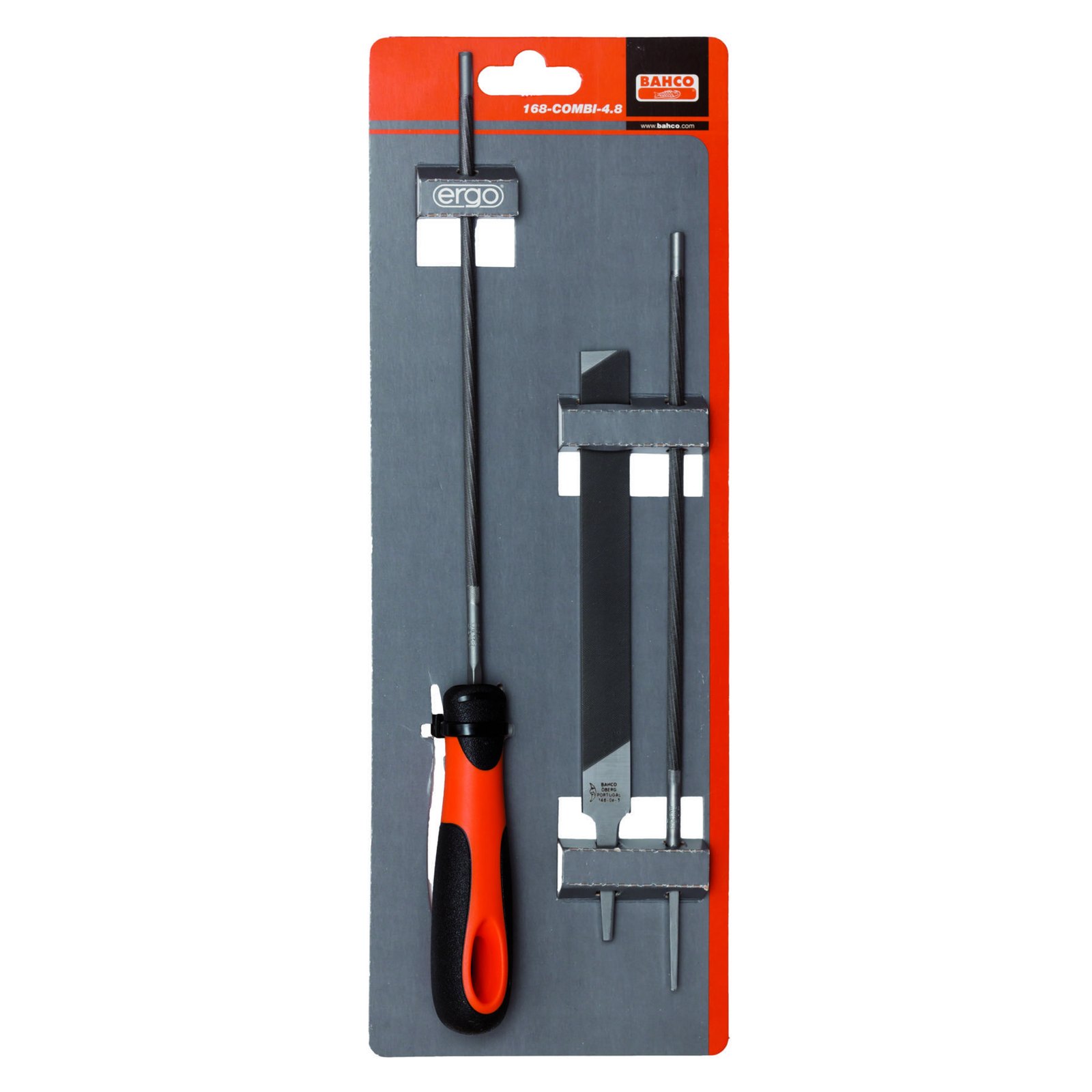Bahco 168-COMBI-4.8 Chain Saw File Set Ergo Handle 200mm 4.8mm 1 Pc (168-COMBI-4.8)