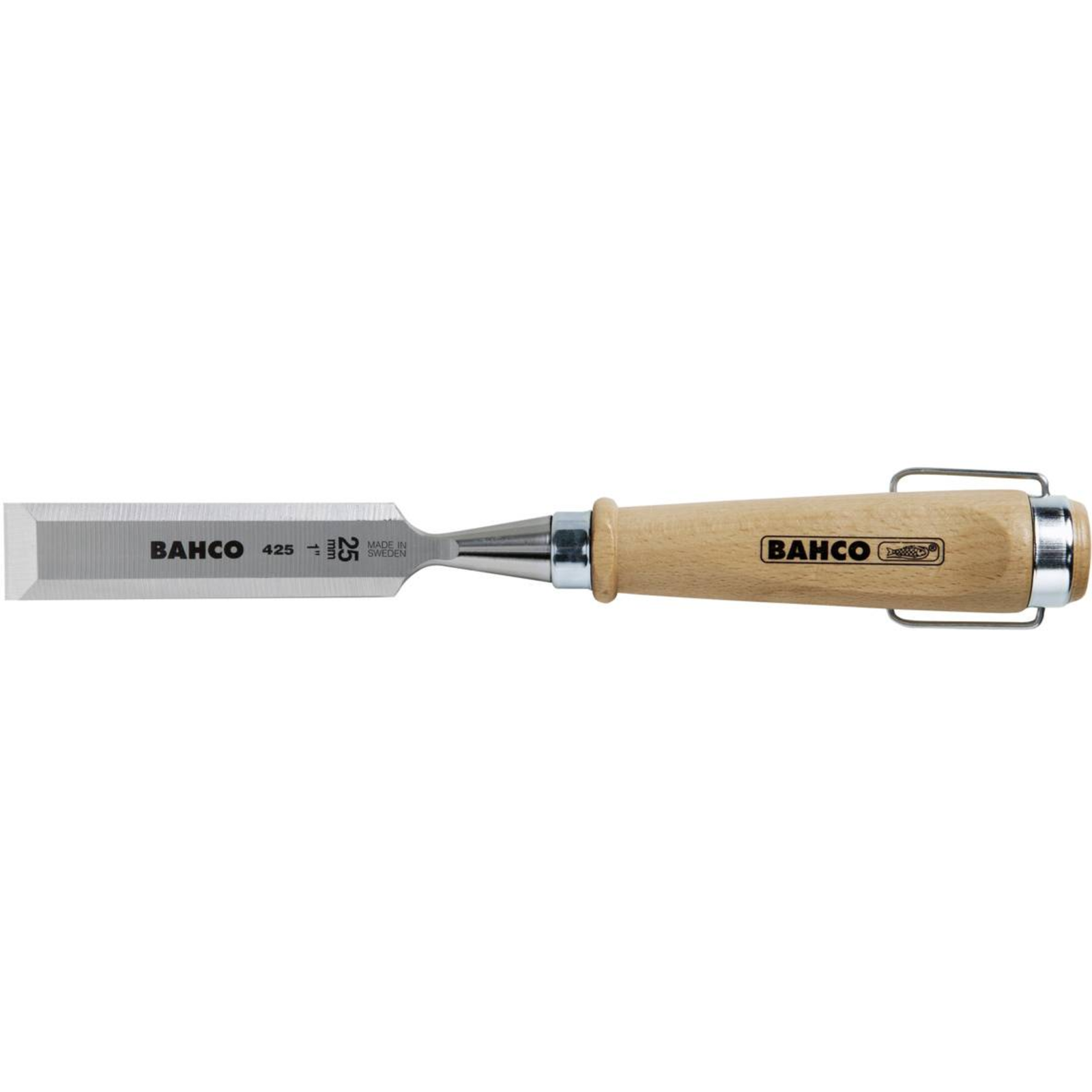 Bahco Chisel Wooden Handle Nickel-plated Steel Ring 14 X 140mm 425-14 (425-14)
