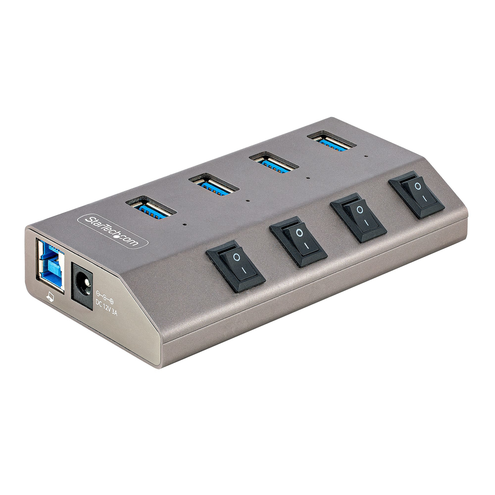 StarTech.com 4-Port USB 3.0 Hub with Power Supply And Individual On-Off Switches USB-C-A 3.1