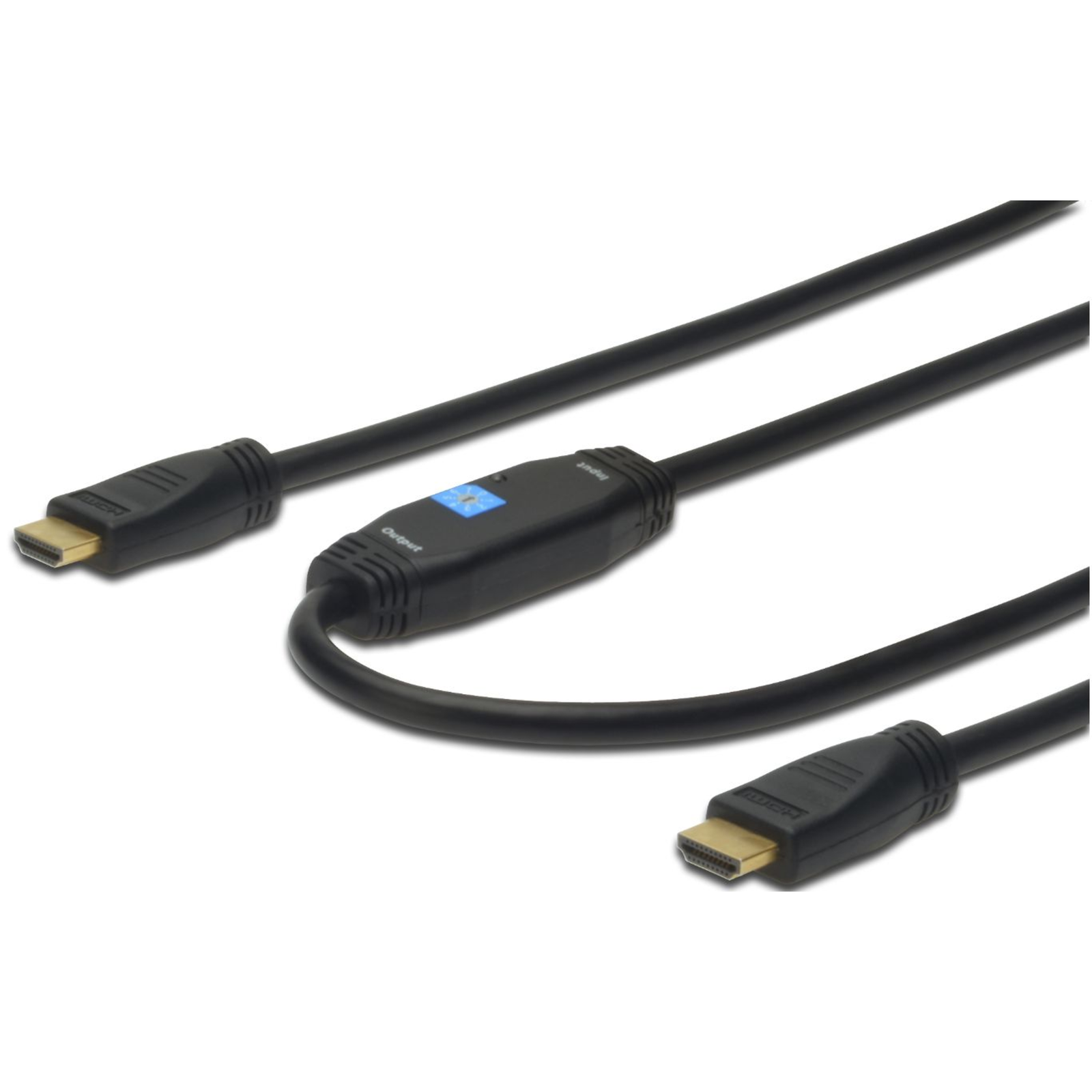 DIGITUS HighSpeed HDMI Cable with Amplifier 1080p 60Hz FHD Type HDMI A/A M/M Black 40m