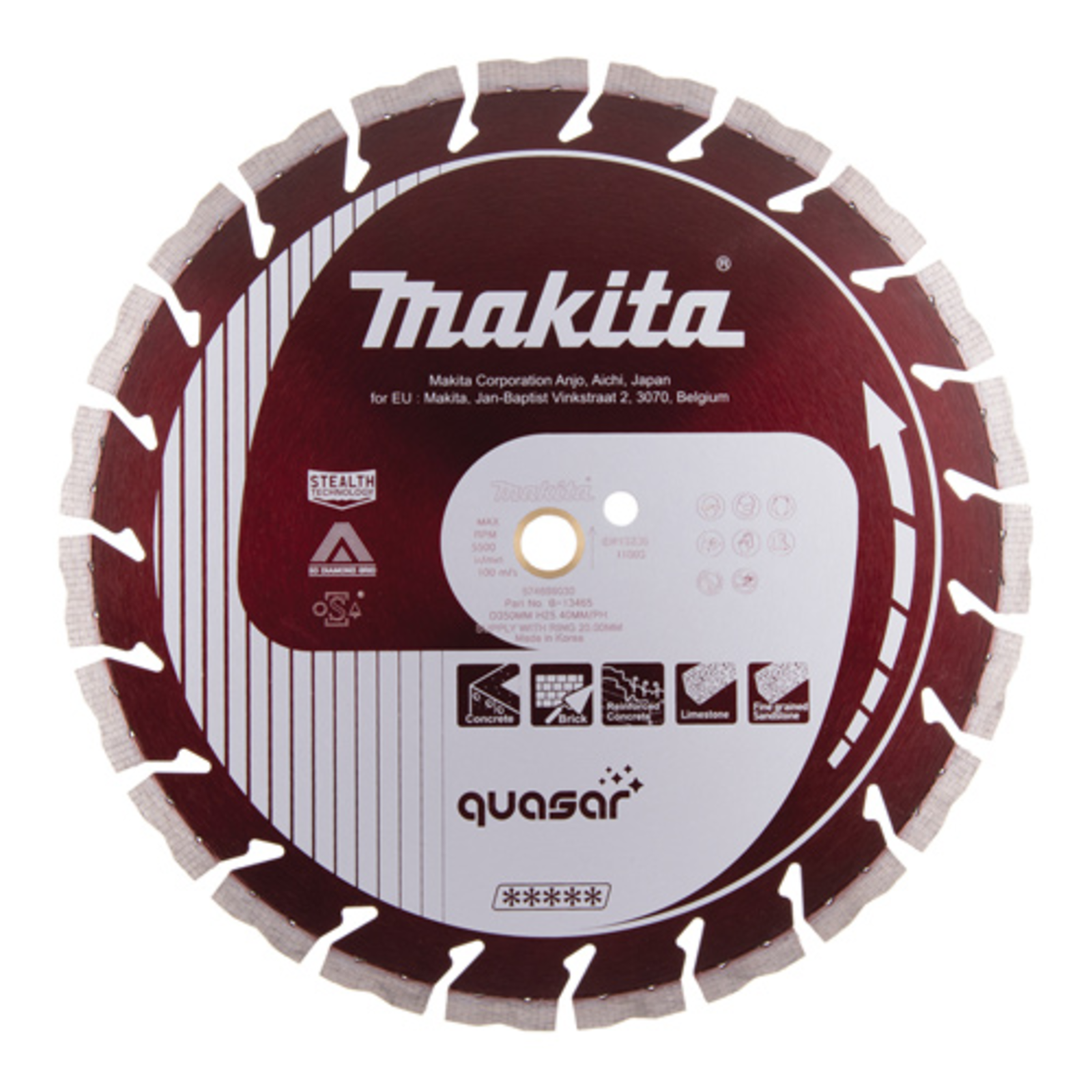 Makita Quasar Diamond Cutting Disc 350mm
