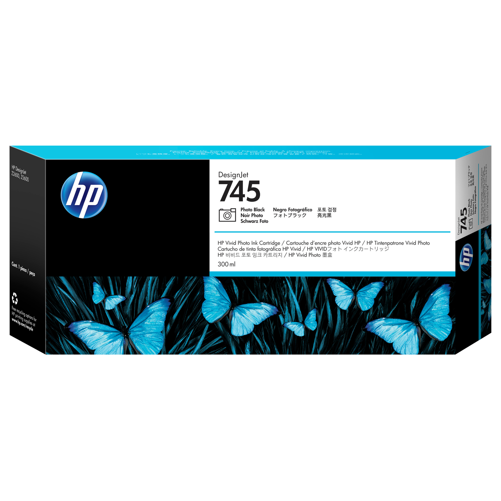 HPI 745 DesignJet Printer Cartridge Photo Black 300 Ml High XL Yield
