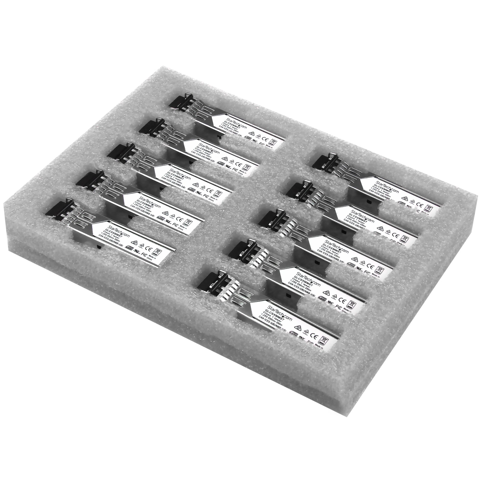 StarTech.com Cisco GLC-SX-MM Compatible SFP Transceiver Module 1000BASE-SX 10-pack Fibre Optic