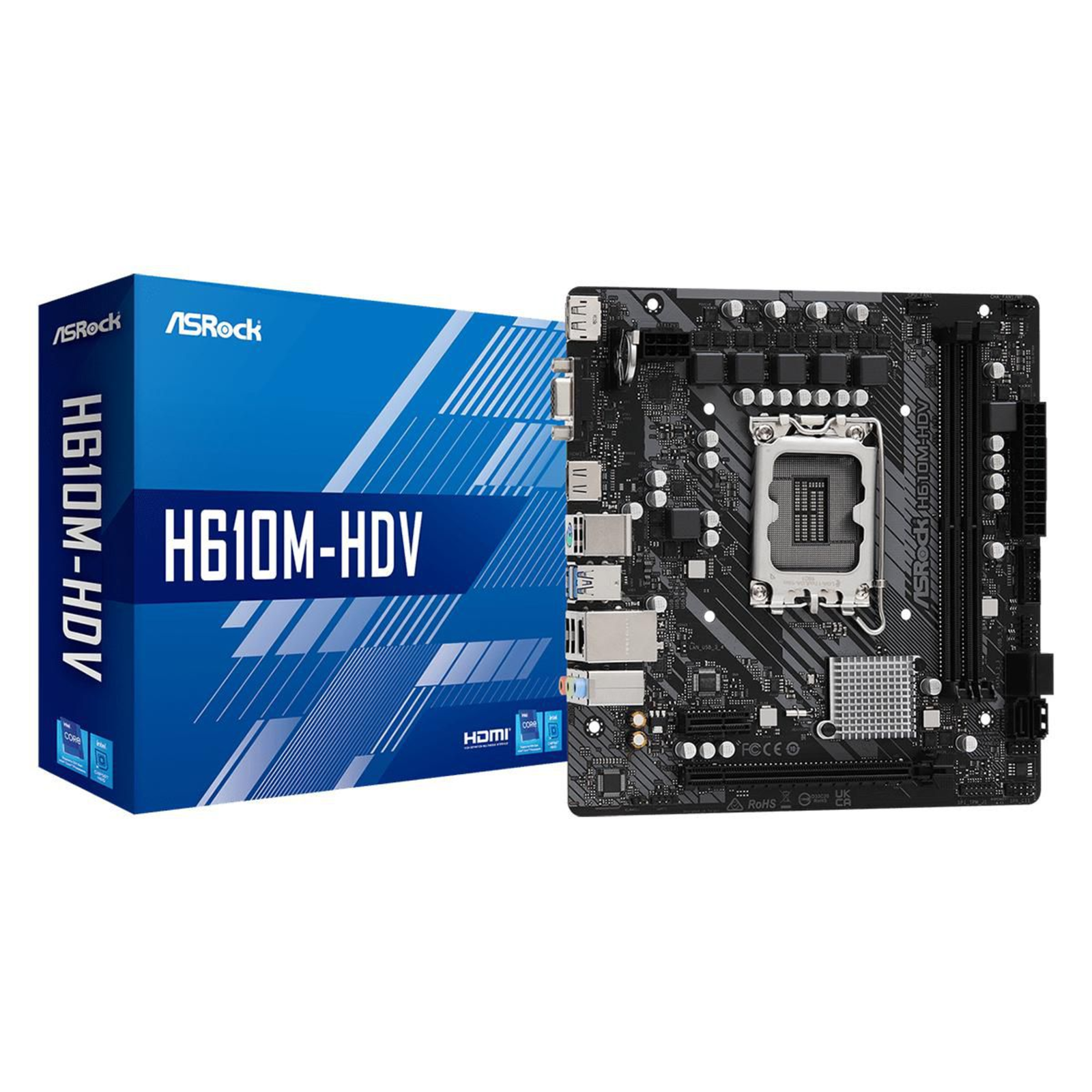 ASROCK H610M-HDV MATX LGA 1700 2X DDR4 HDMI DP VGA 4X SATA